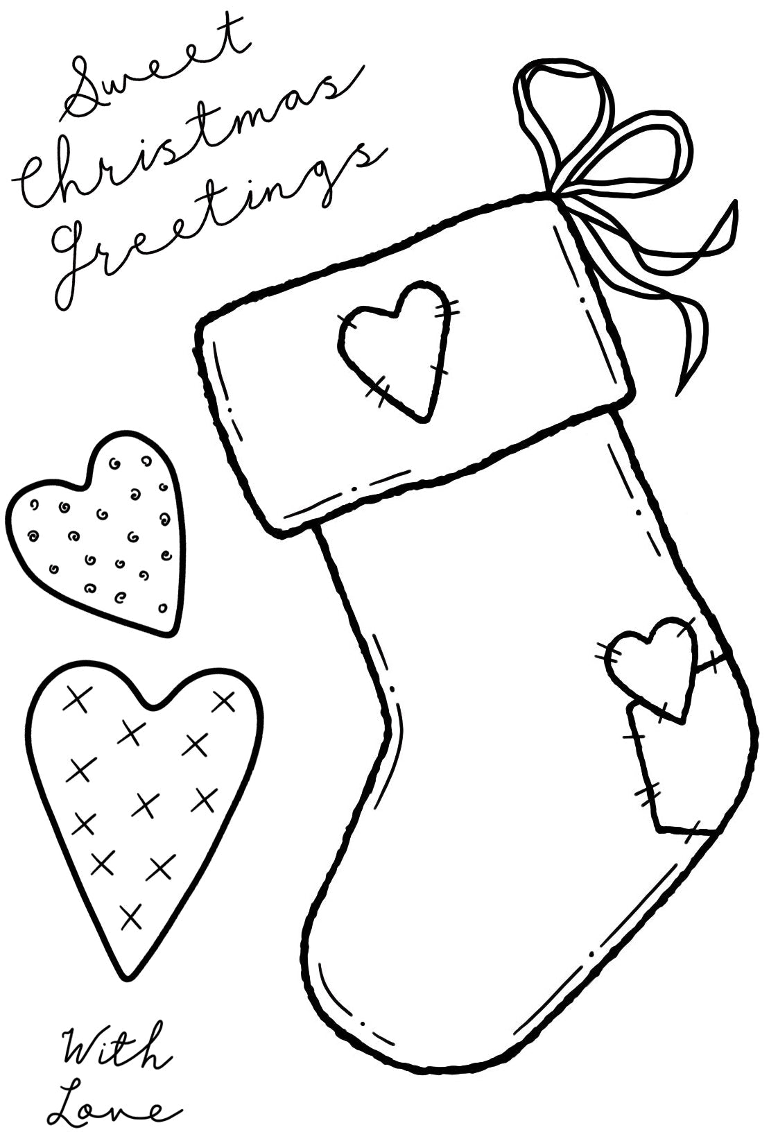 Creative Expressions Sam Poole Sweet Stocking 6 in x 4 in Clear Stamp Set