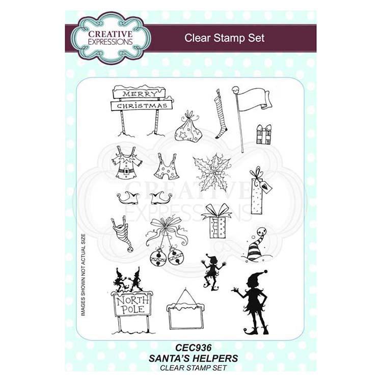 Creative Expressions Santas Helpers A5 Clear Stamp Set