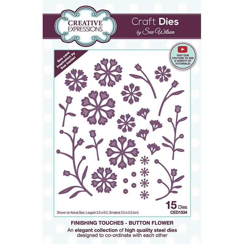 Creative Expressions Sue Wilson Finishing Touches Button Flower Craft Die