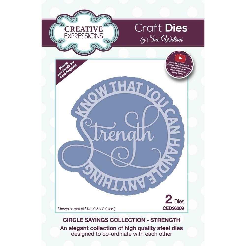 Sue Wilson Circle Sayings Strength Craft Die