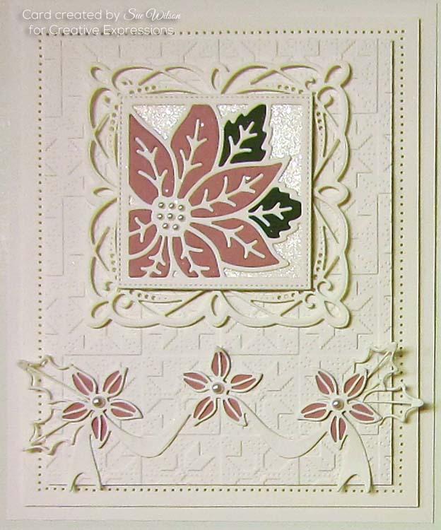 Festive Collection Poinsettia Ribbon Border Craft Die