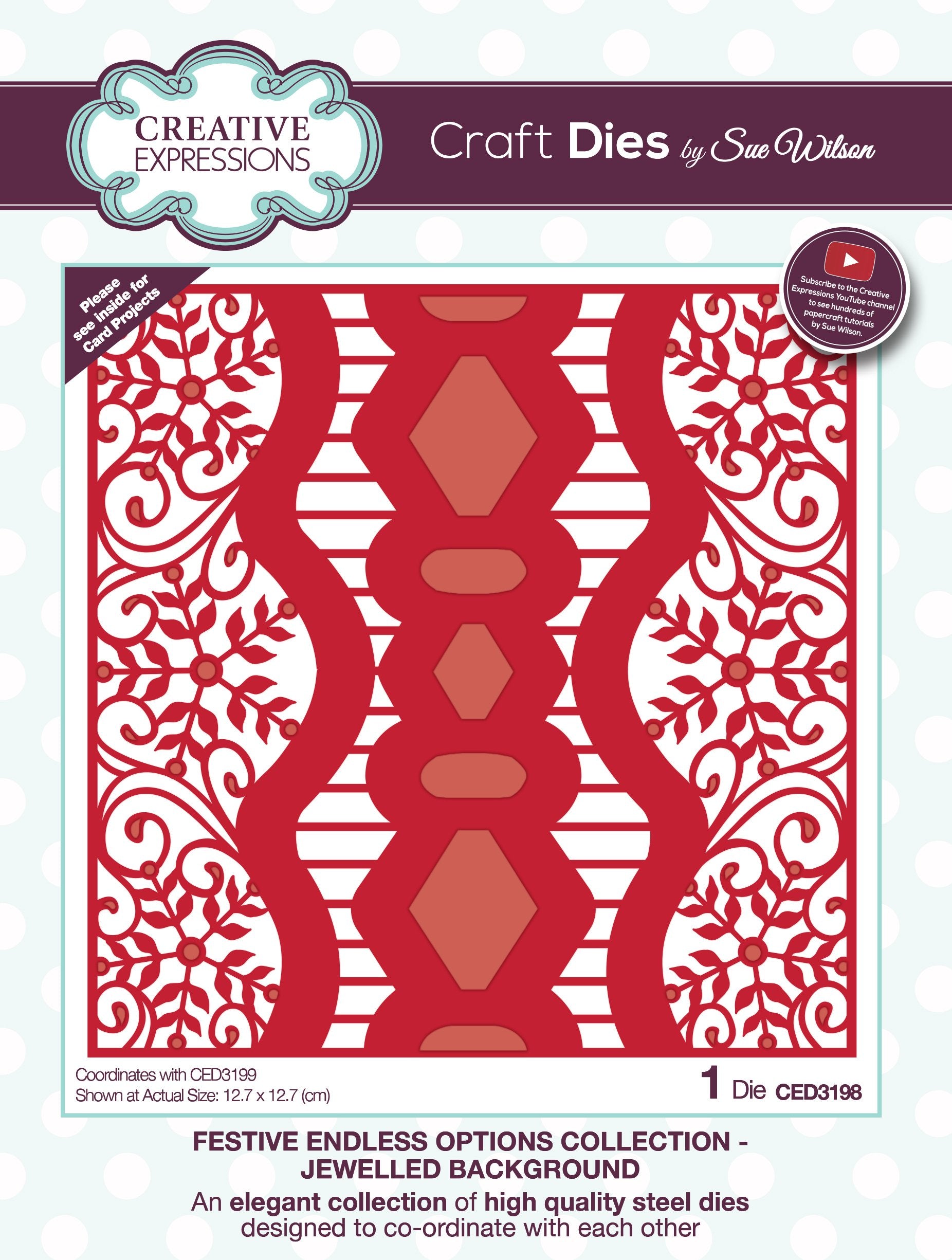 Dies by Sue Wilson Festive Endless Options Jewelled Background