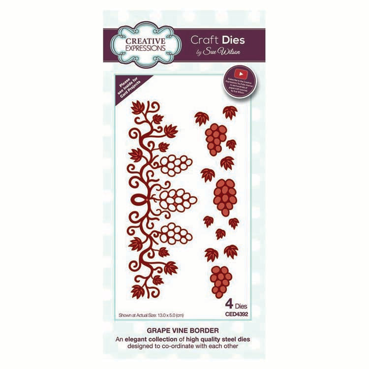 Dies by Sue Wilson Frames & Tags Collection Grape Vine Border