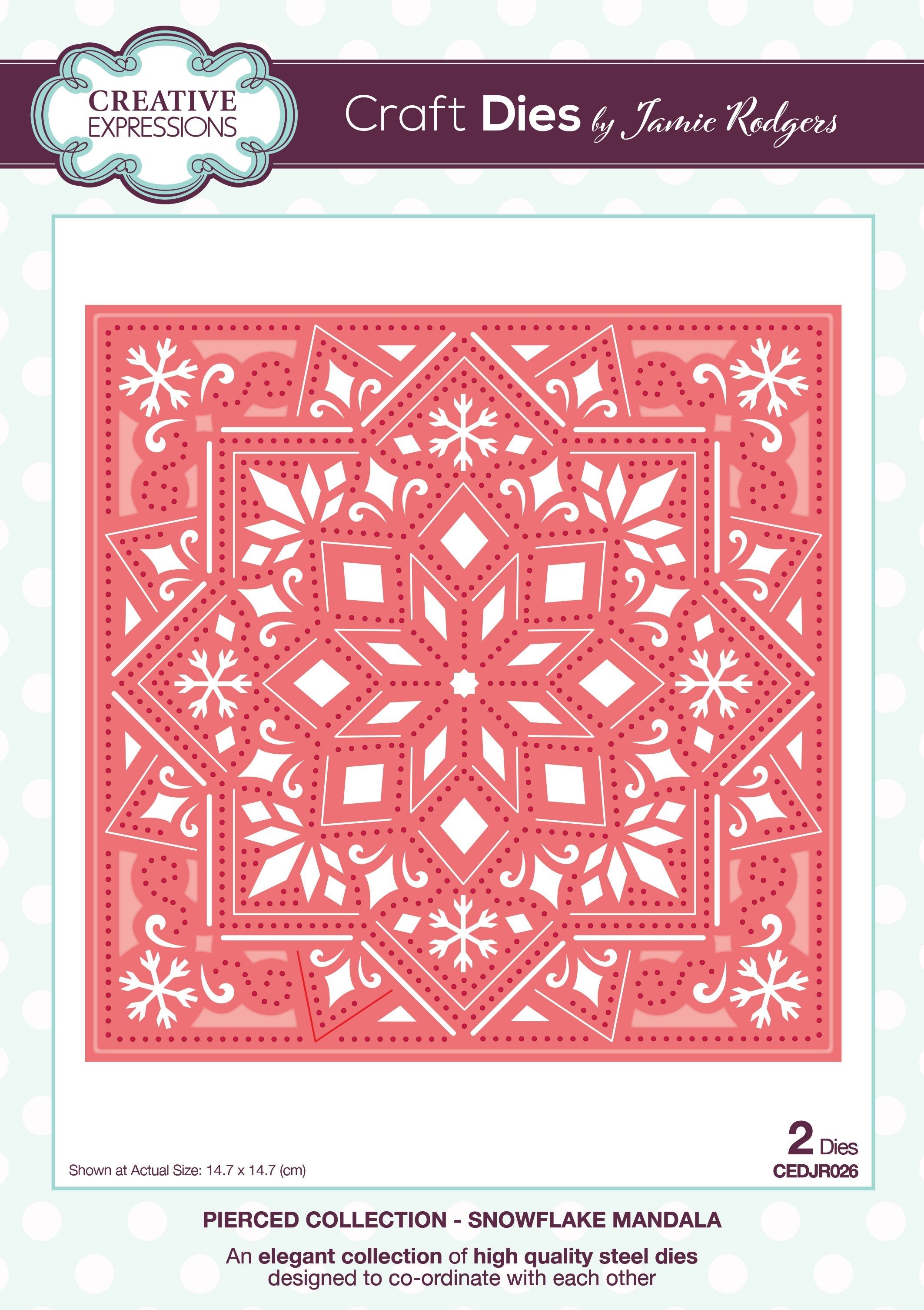 Creative Expressions Jamie Rodgers Pierced Snowflake Mandala Craft Die