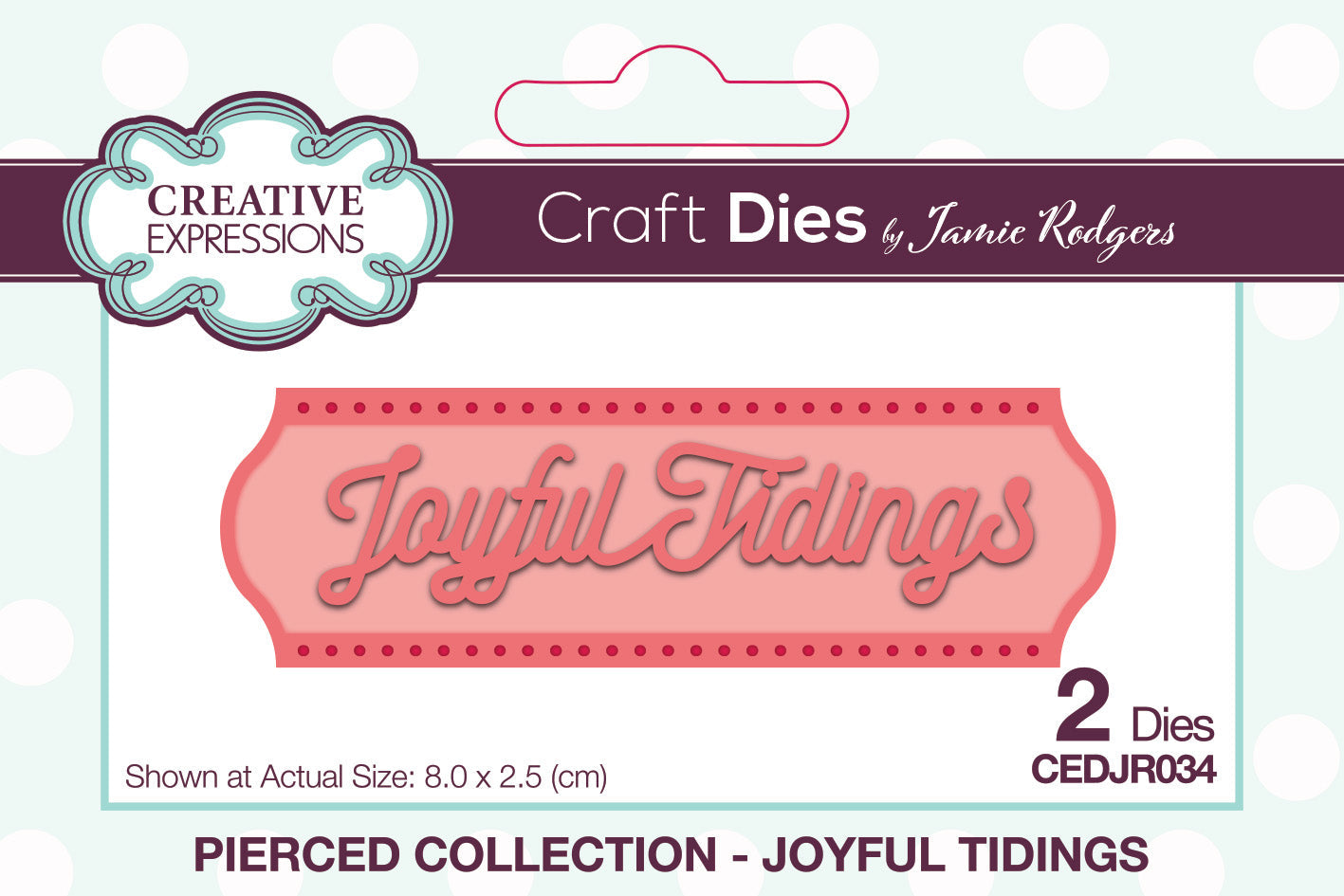 Creative Expressions Jamie Rodgers Pierced Joyful Tidings Craft  Die