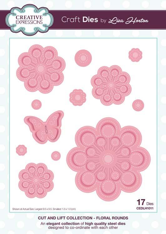 Creative Expressions Cut and Lift Collection Floral Rounds Craft Die