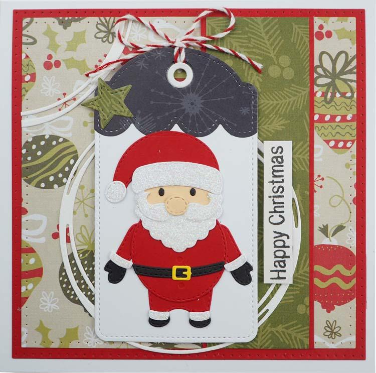 Stitched Collection Jolly Santa Craft Die