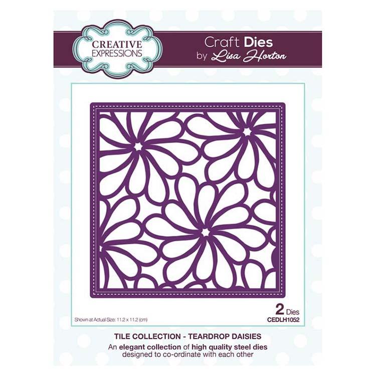Creative Expressions Tile Collection Teardrop Daisies