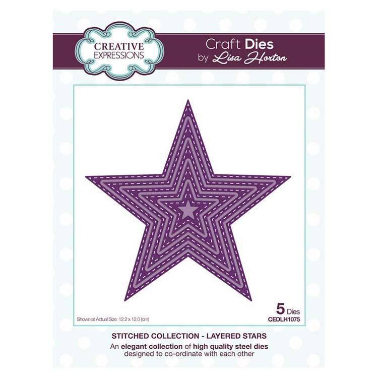 Creative Expressions Stitched Collection Layered Stars Craft Die