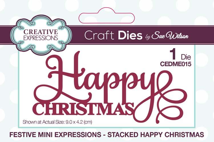 Mini Expressions Collection Stacked Happy Christmas