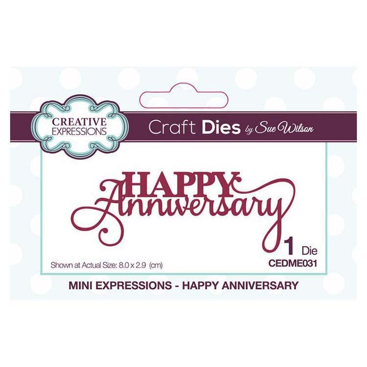 Dies by Sue Wilson Mini Expressions Collection Happy Anniversary