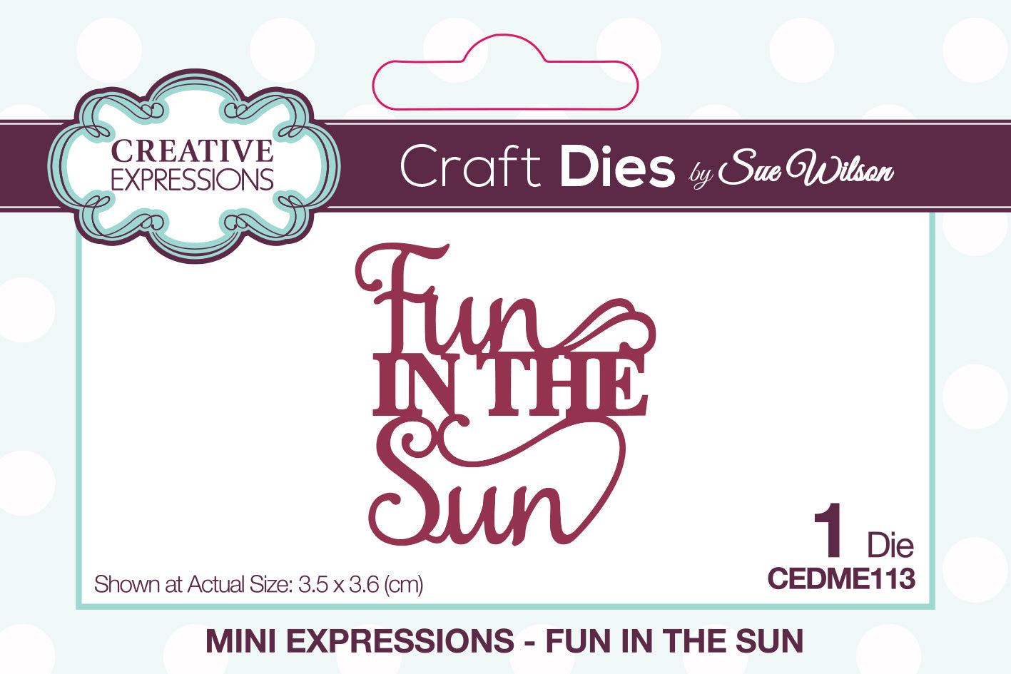 Creative Expressions Sue Wilson Mini Expressions Fun In The Sun Craft Die