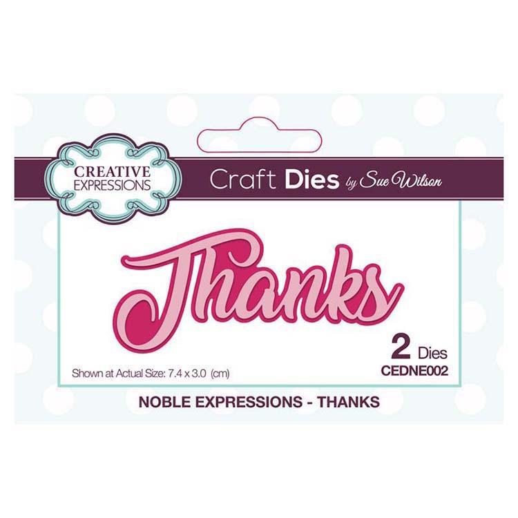 Dies by Sue Wilson Noble Expressions Collection Thanks