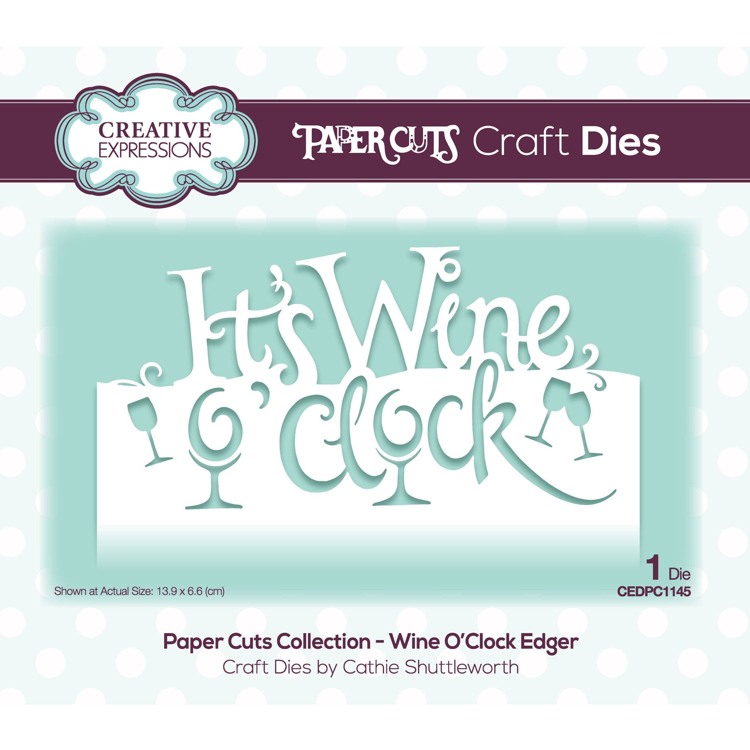 Paper Cuts Collection - Wine O'Clock Edger