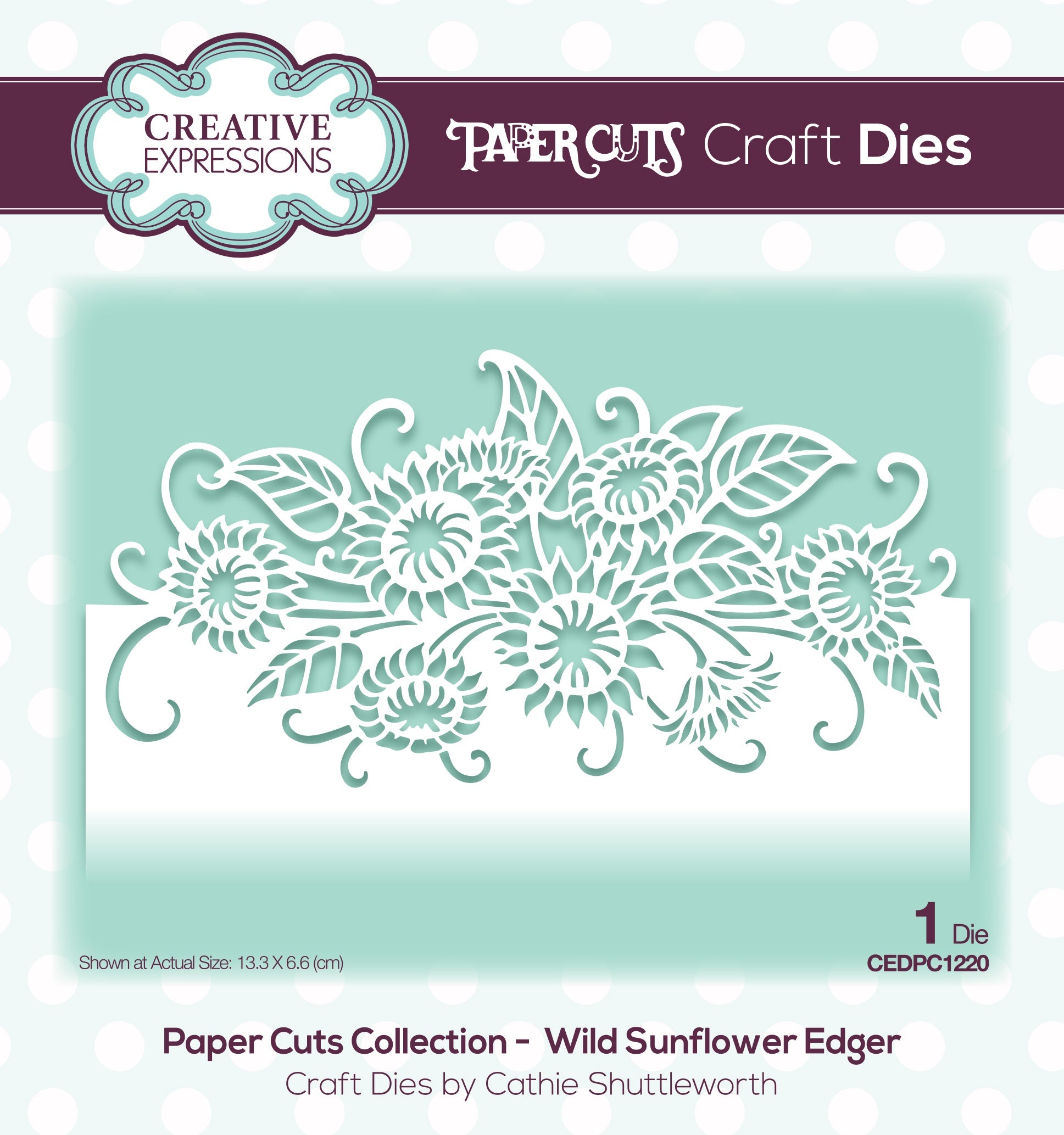 Creative Expressions Paper Cuts Wild Sunflower Edger Craft Die