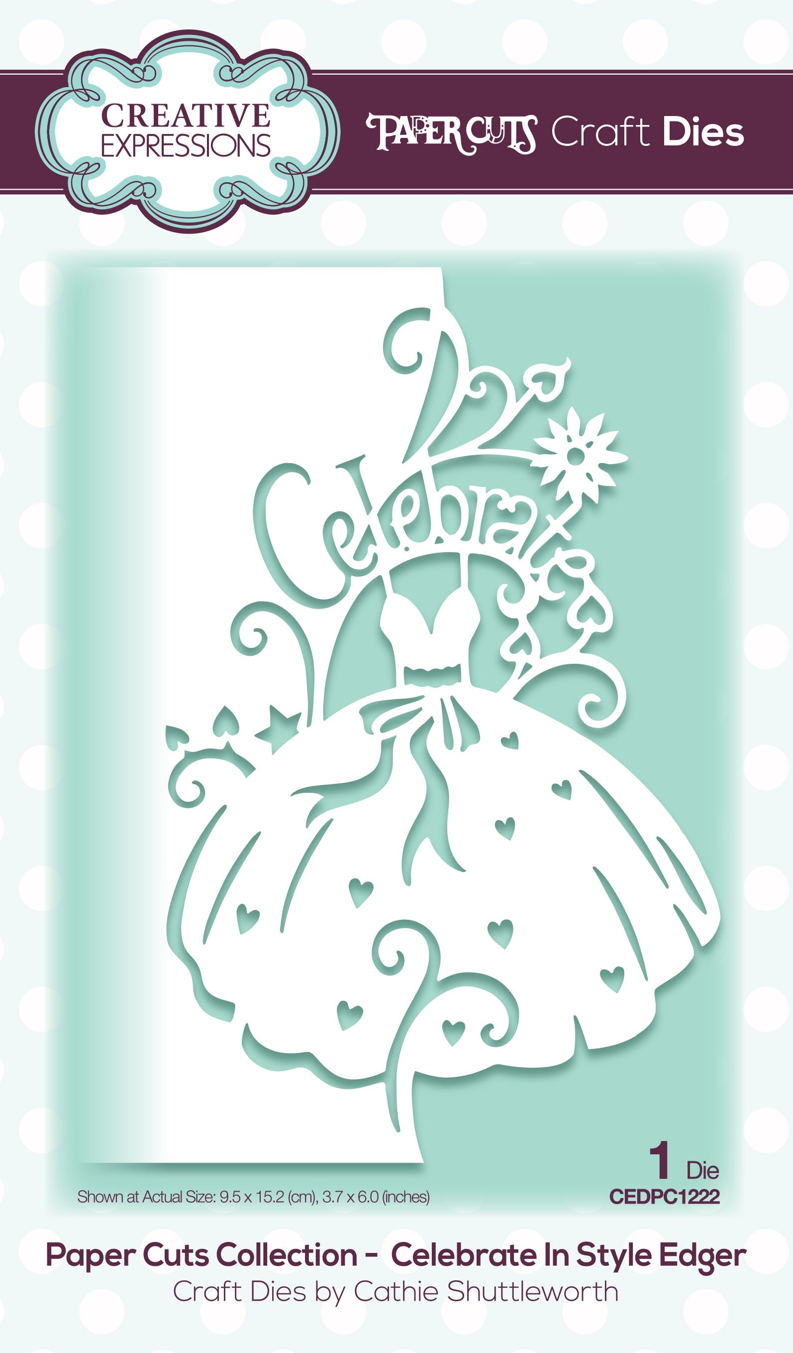 Creative Expressions Paper Cuts Celebrate In Style Edger Craft Die