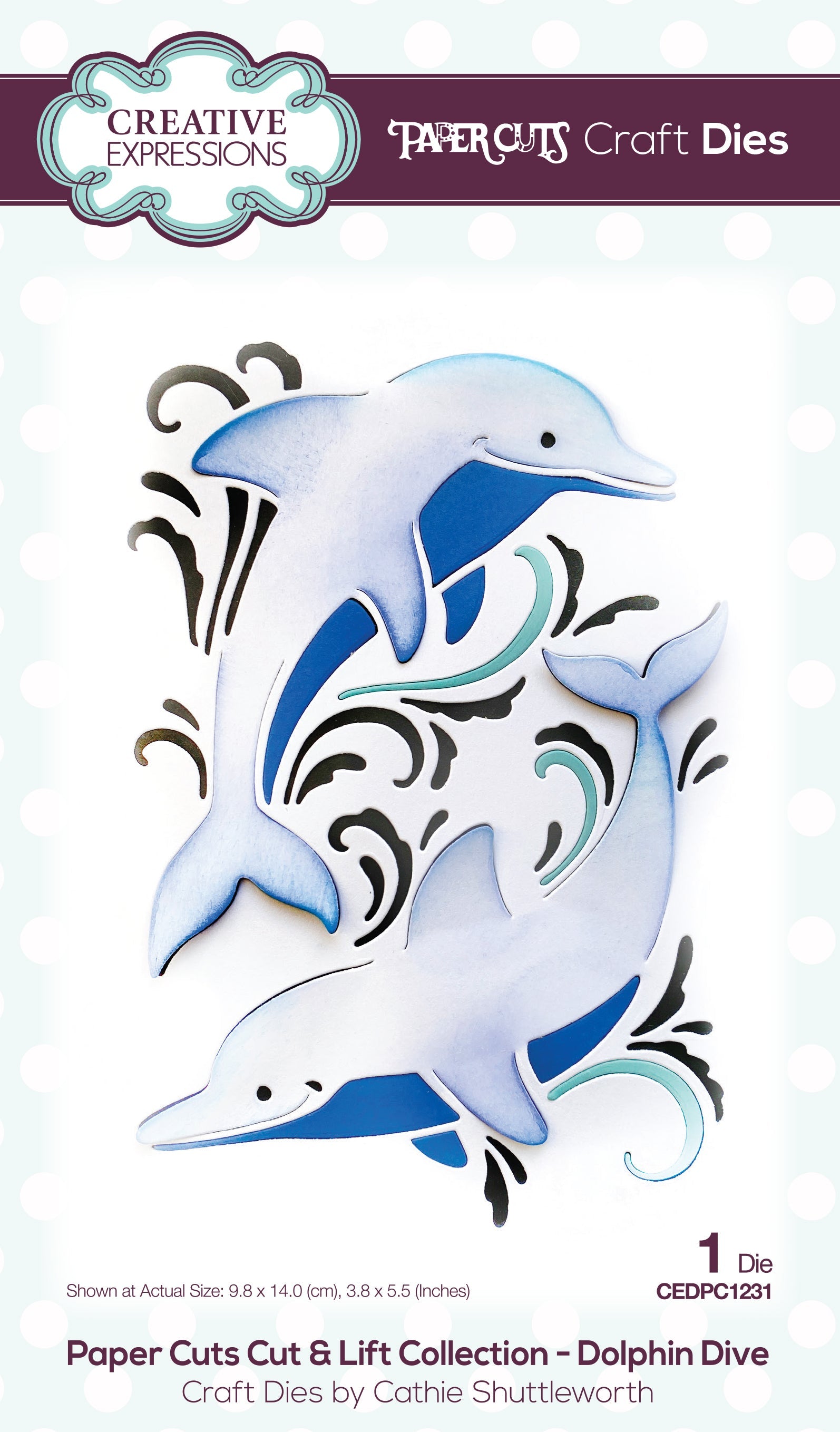 Creative Expressions Paper Cuts Cut & Lift Dolphin Dive Craft Die