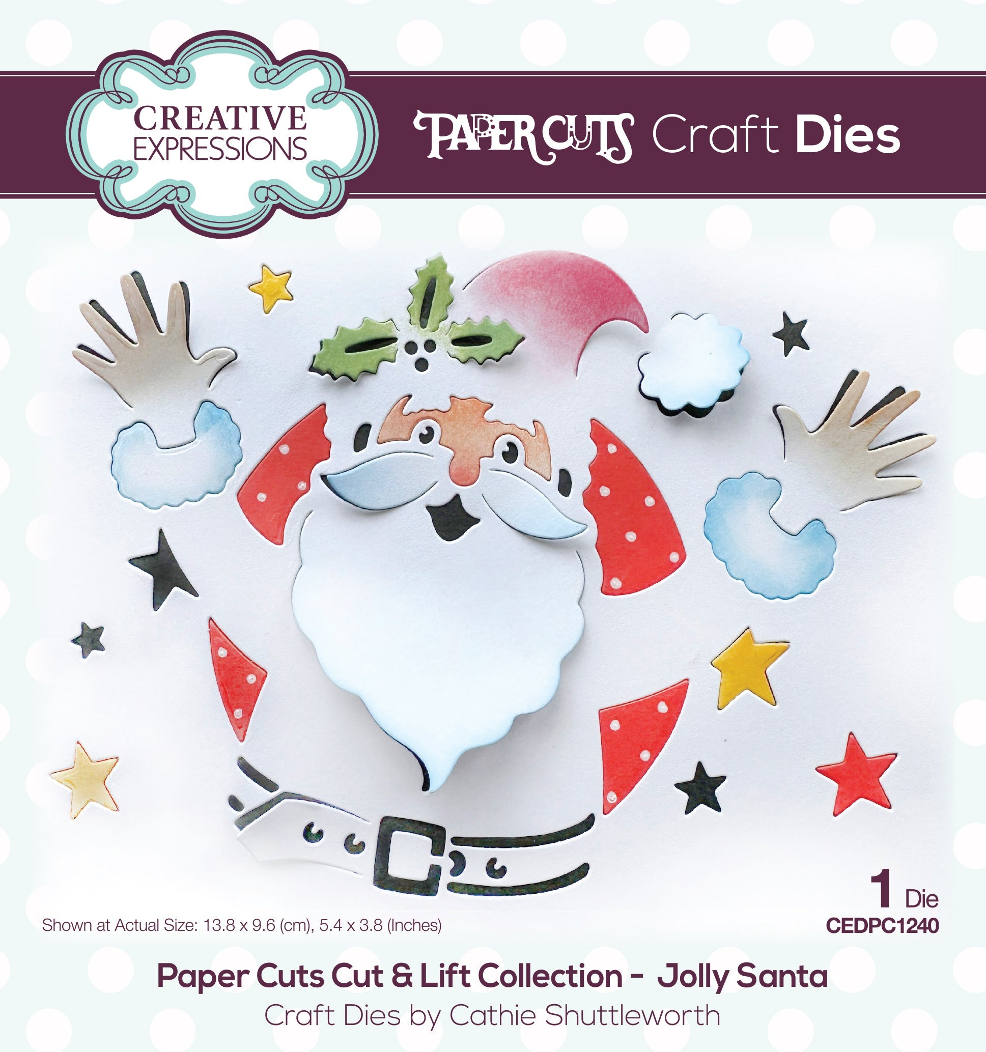 Creative Expressions Paper Cuts Cut & Lift Collection Jolly Santa Craft Die