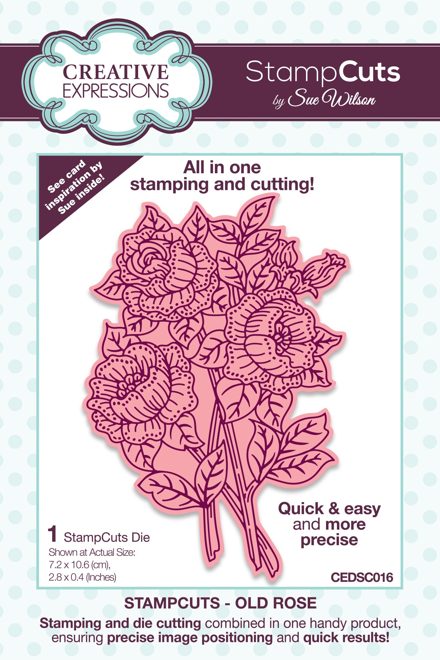 Creative Expressions Sue Wilson Old Rose StampCuts Craft Die