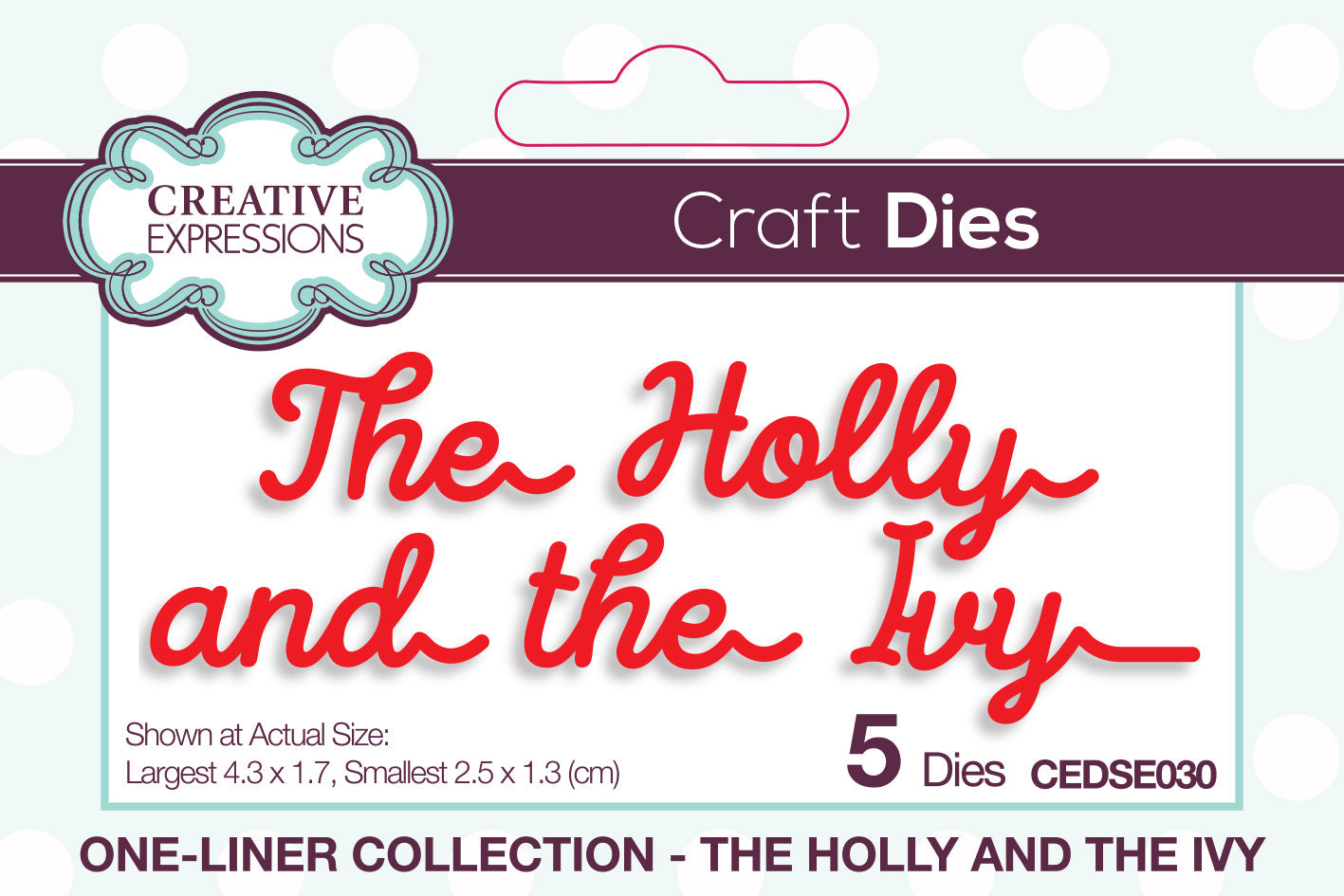 Creative Expressions One-liner Collection The Holly And The Ivy Craft Die