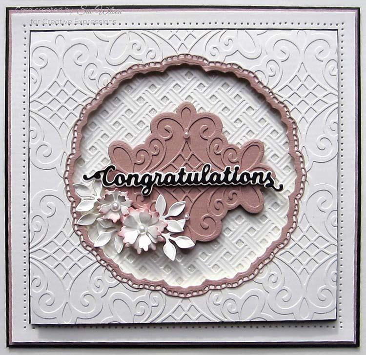 Creative Expressions Dies by Sue Wilson Mini Shadowed Sentiments Congratulations