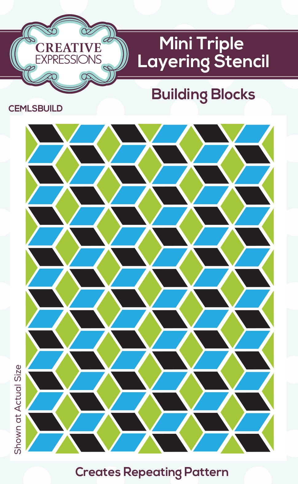 Creative Expressions Building Blocks Mini Triple Layering Stencil 4 in x 3 in Set of 3
