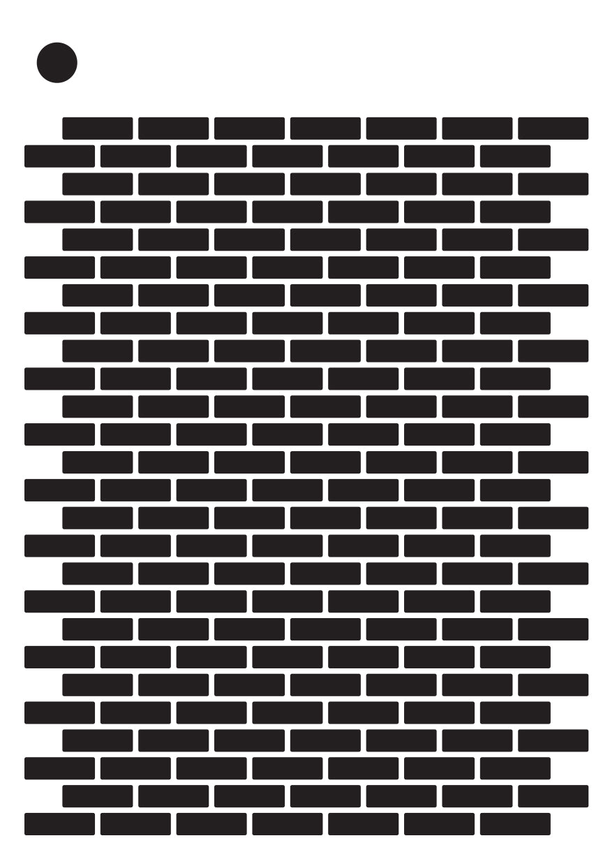 Creative Expressions Mini Stencil Brick Wall Small 4.0 in x 3.0 in