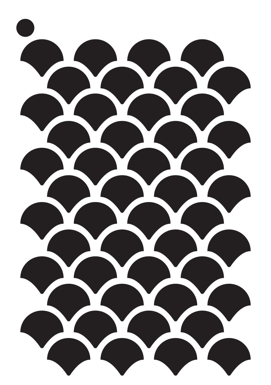 Creative Expressions Mini Stencil Fish Scales 4.0 in x 3.0 in