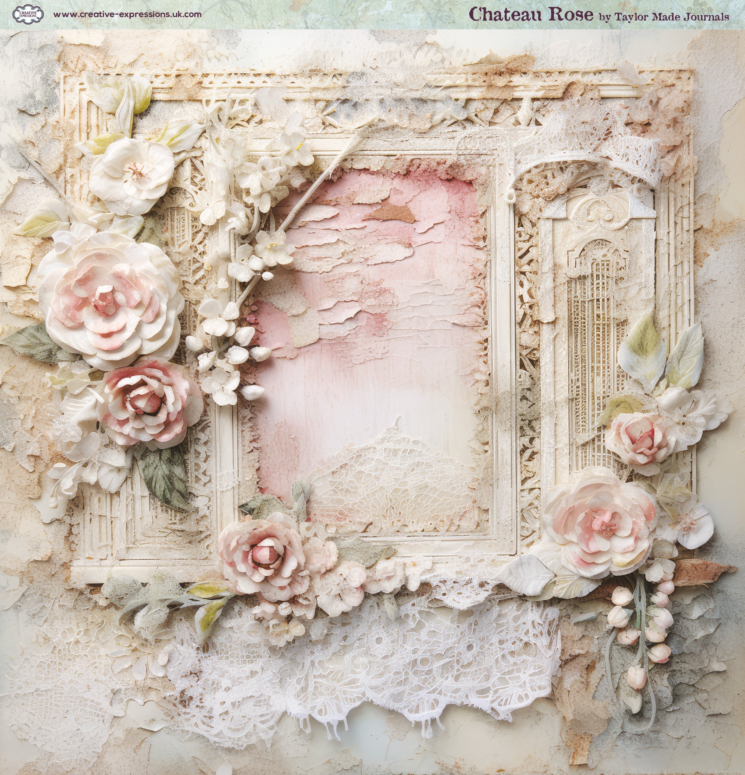 Creative Expressions Taylor Made Journals Chateau Rose 8 in x 8 in Paper Pad