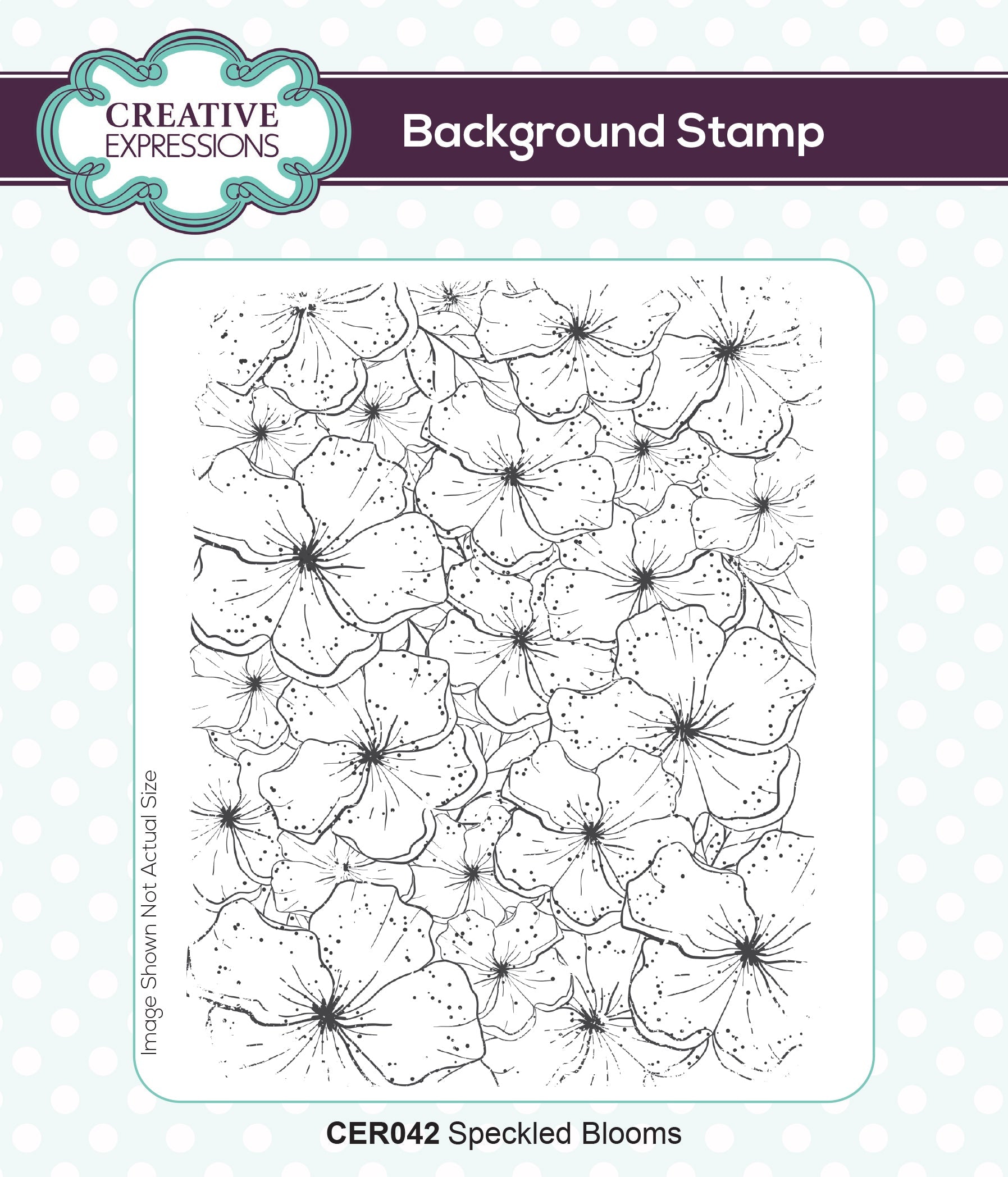 Creative Expressions Speckled Blooms 5 3/4 in x 4 I/2 in Rubber Stamp