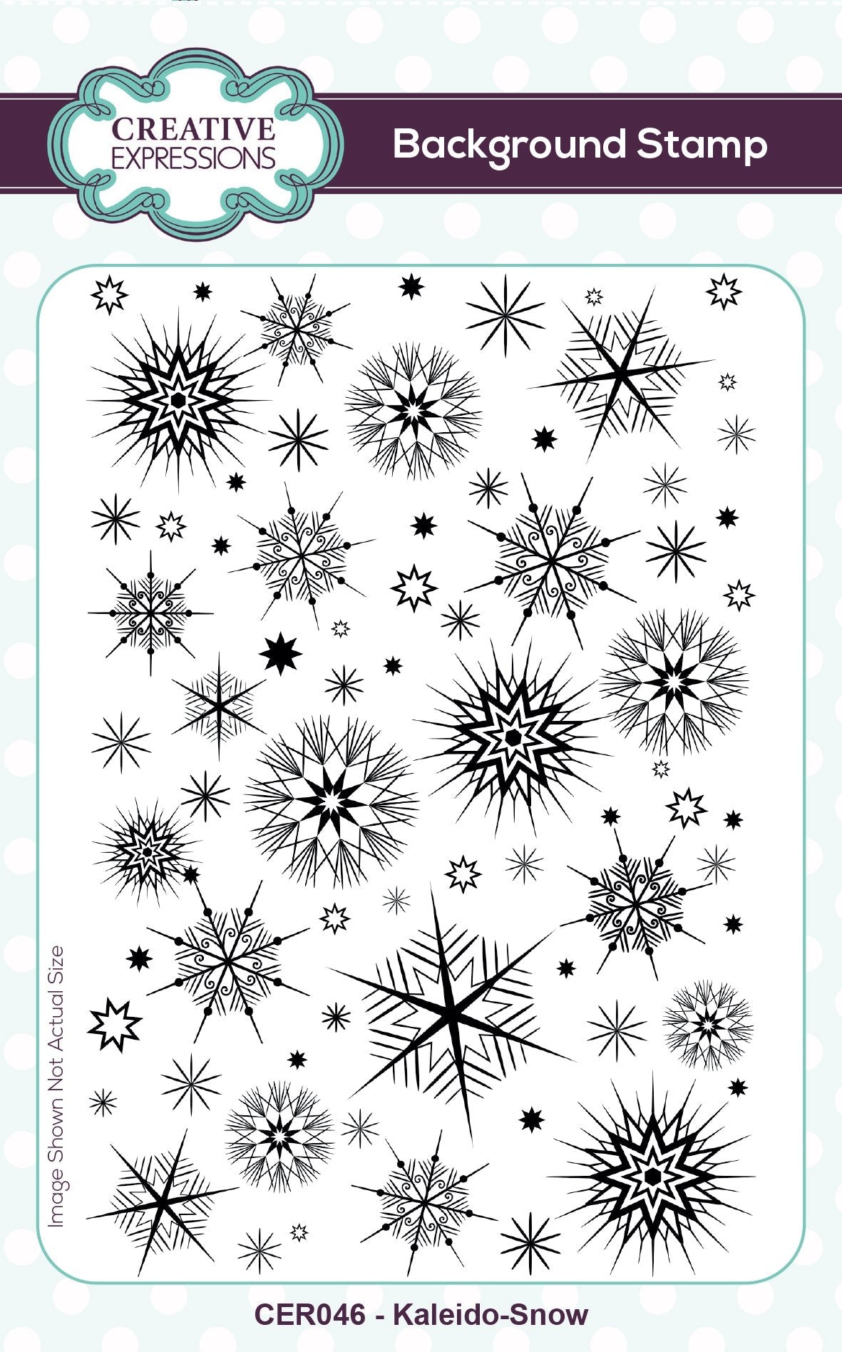Creative Expressions Kaleido-Snow 4 in x 6 in Pre Cut Rubber Stamp