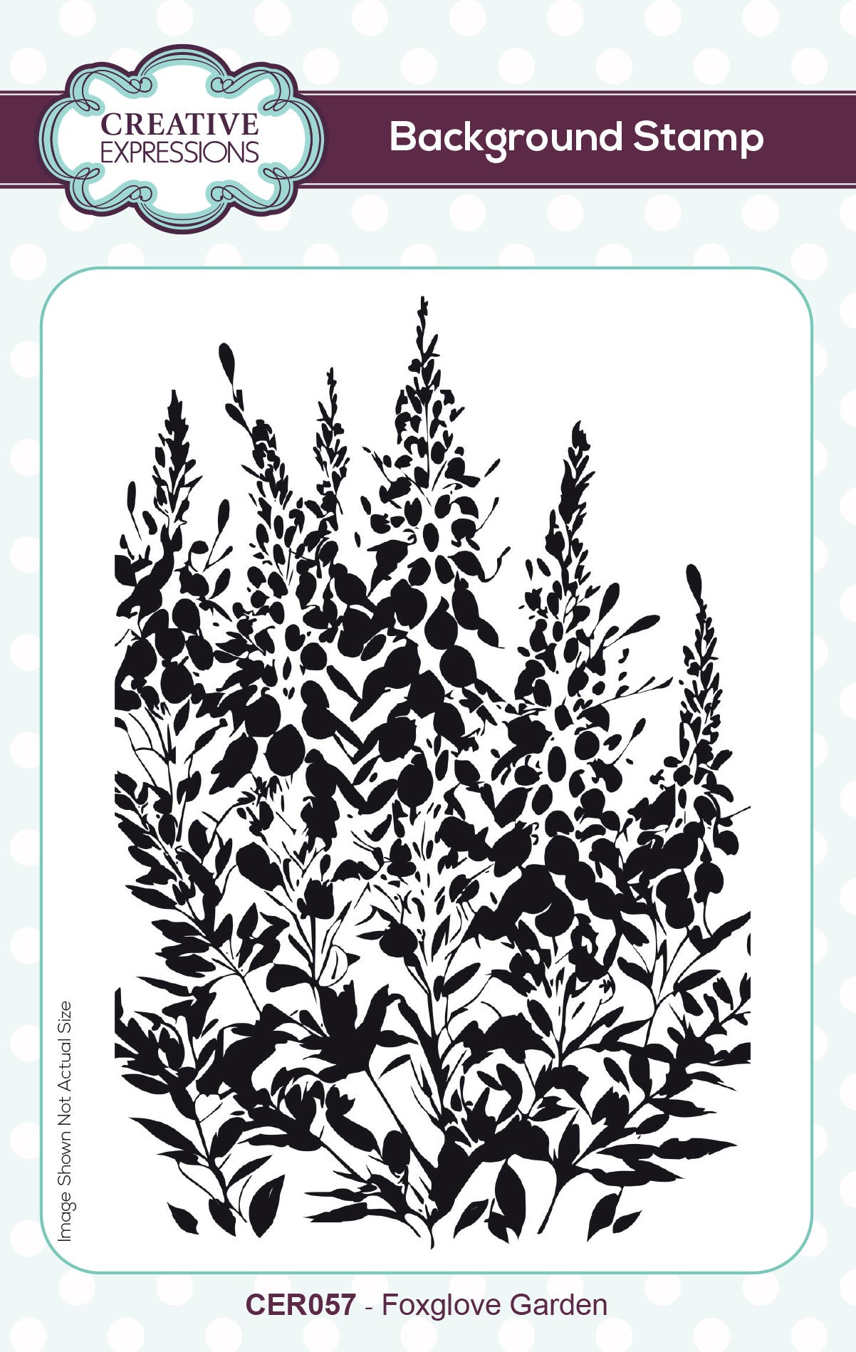 Creative Expressions Foxglove Garden 4 in x 6 in Pre Cut Rubber Stamp