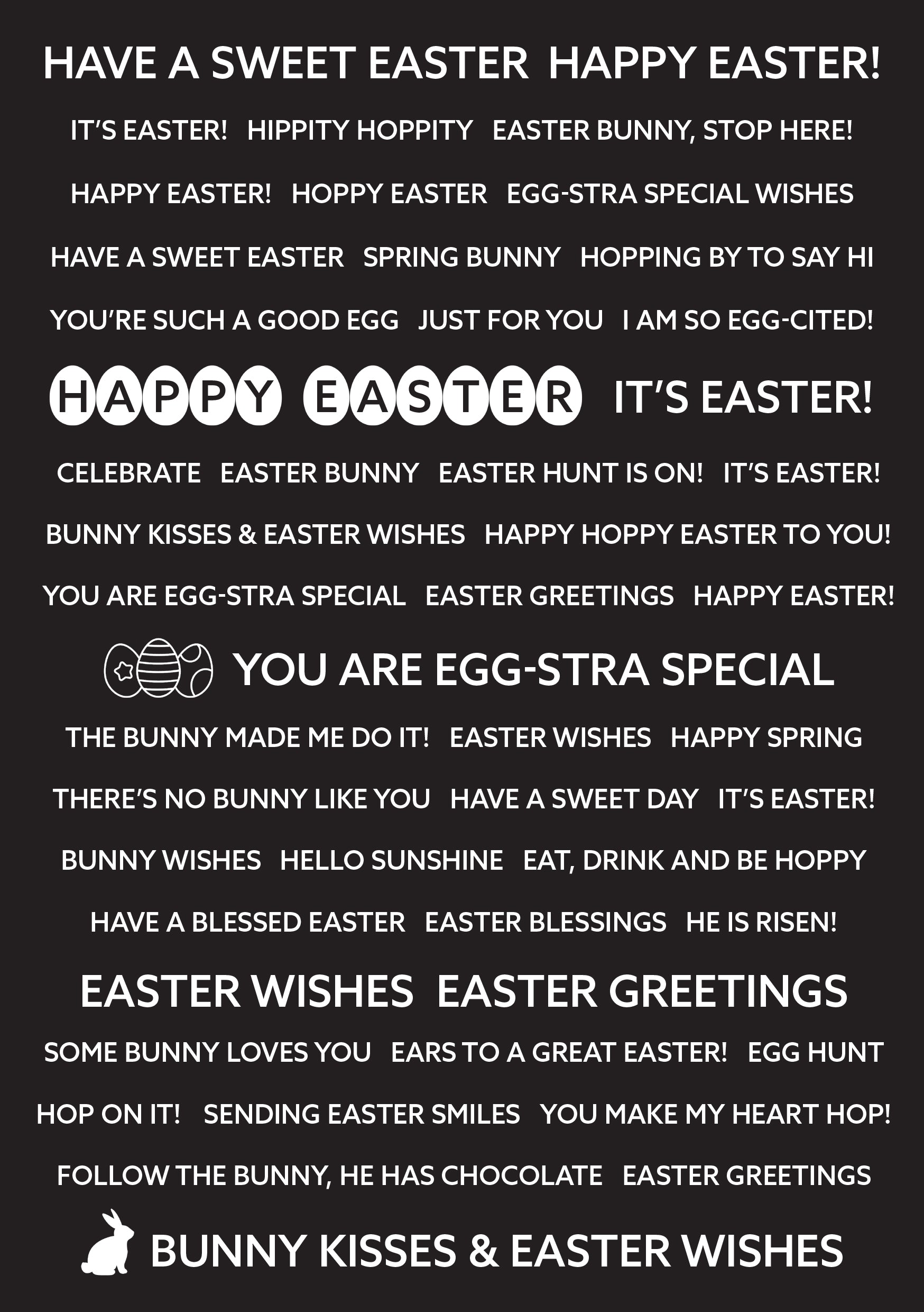 Creative Expressions Wordies Happy Easter Sentiment Sheets