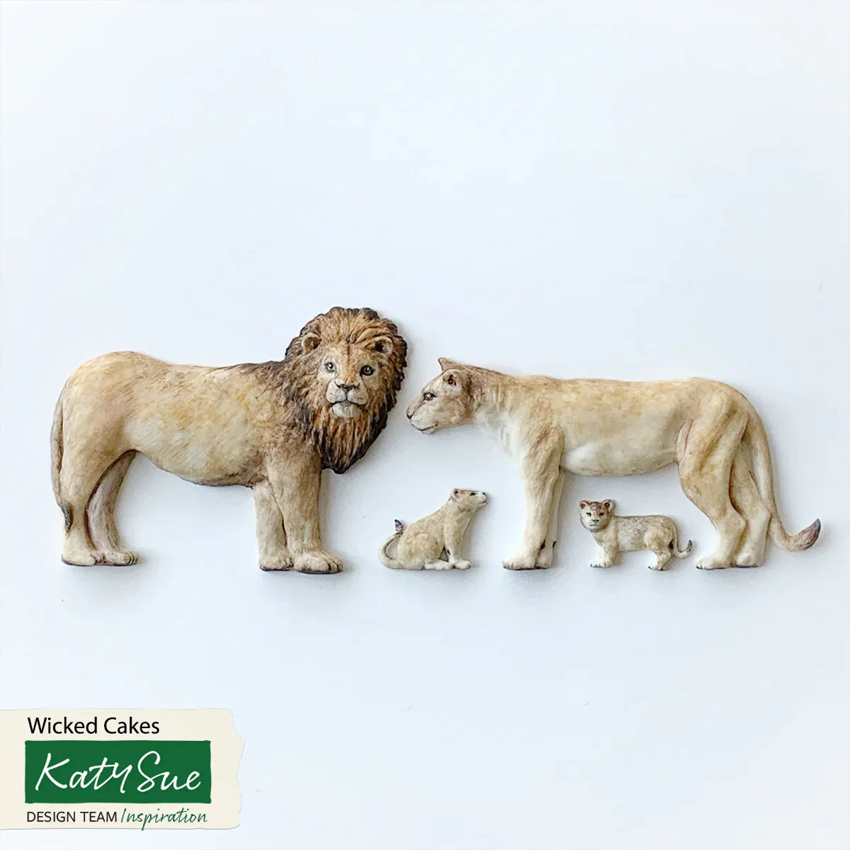 Lion Family Silicone Mould