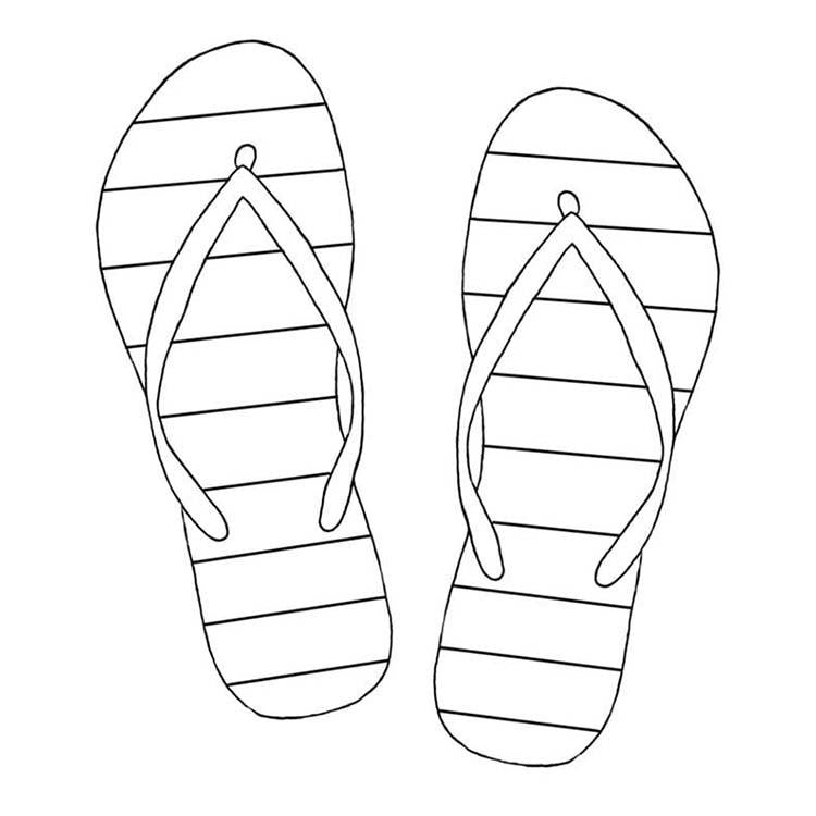 Frog's Whiskers Ink Stamp - Flip Flops