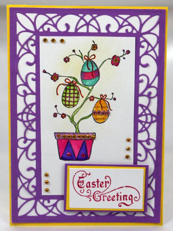 Frog's Whiskers Ink Stamp - Easter Tree Egg