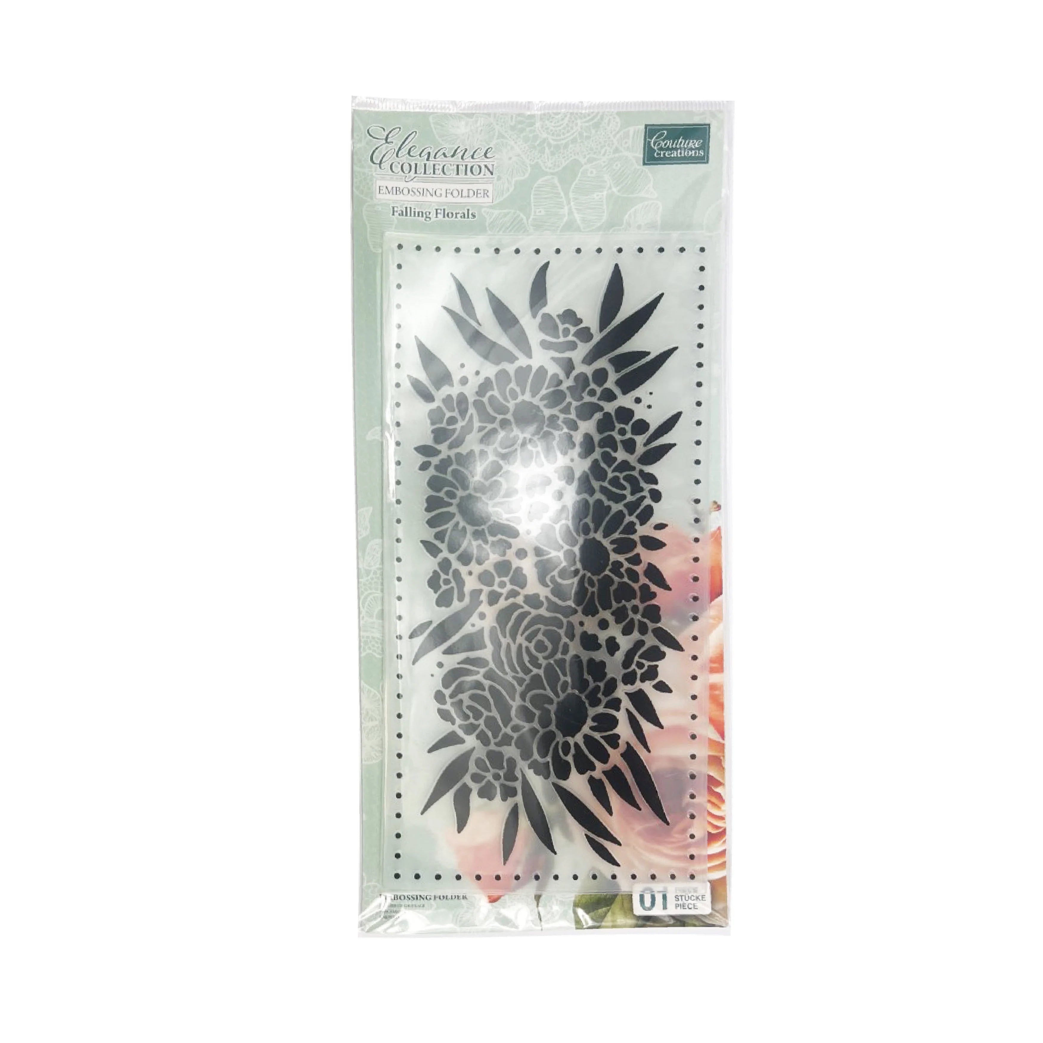 Couture Creations - Elegance Collection - Emboss Folder - DL Size - Falling Florals (1pc)