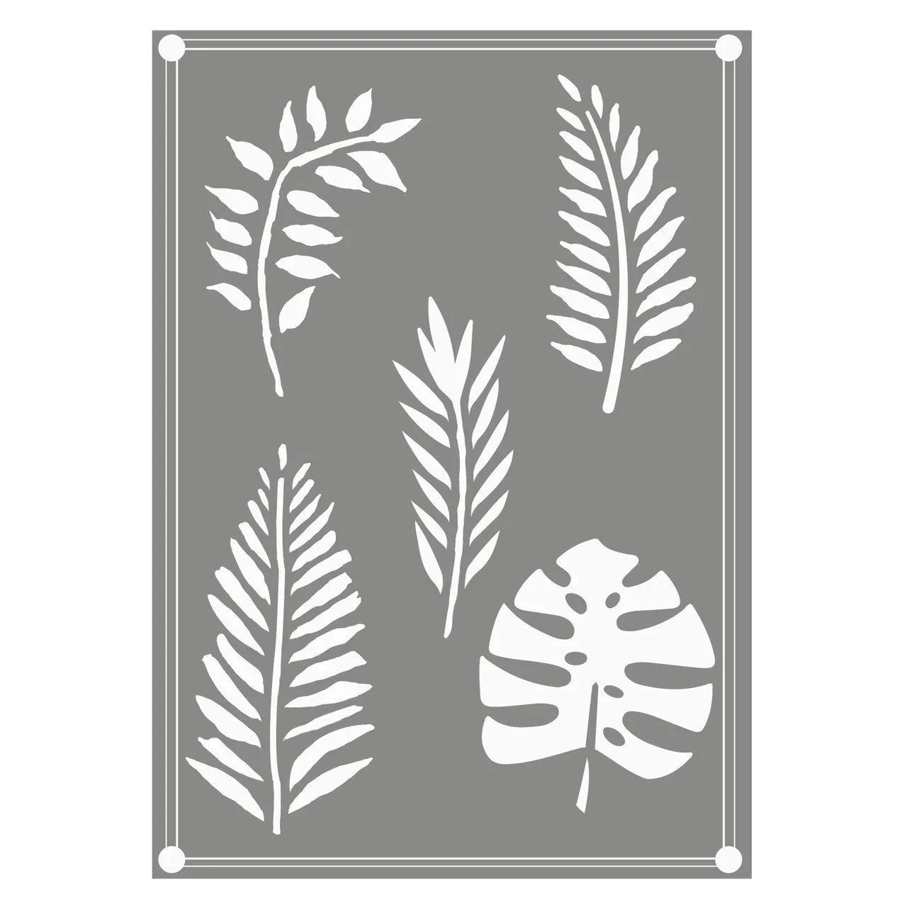 Couture Creations - Earthy Delights Mixed Leaves Stencil 1