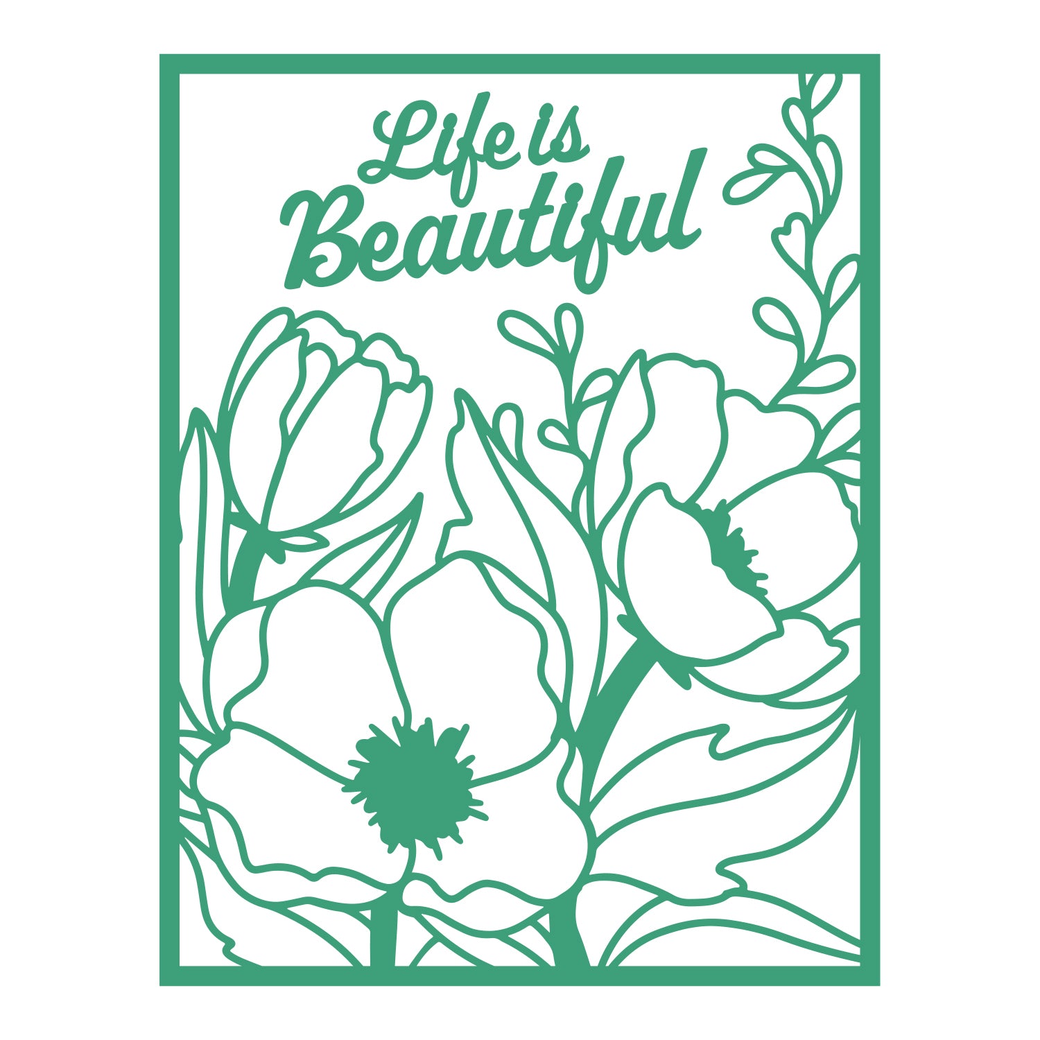 Life is Beautiful Cutting Die Set (2pc)