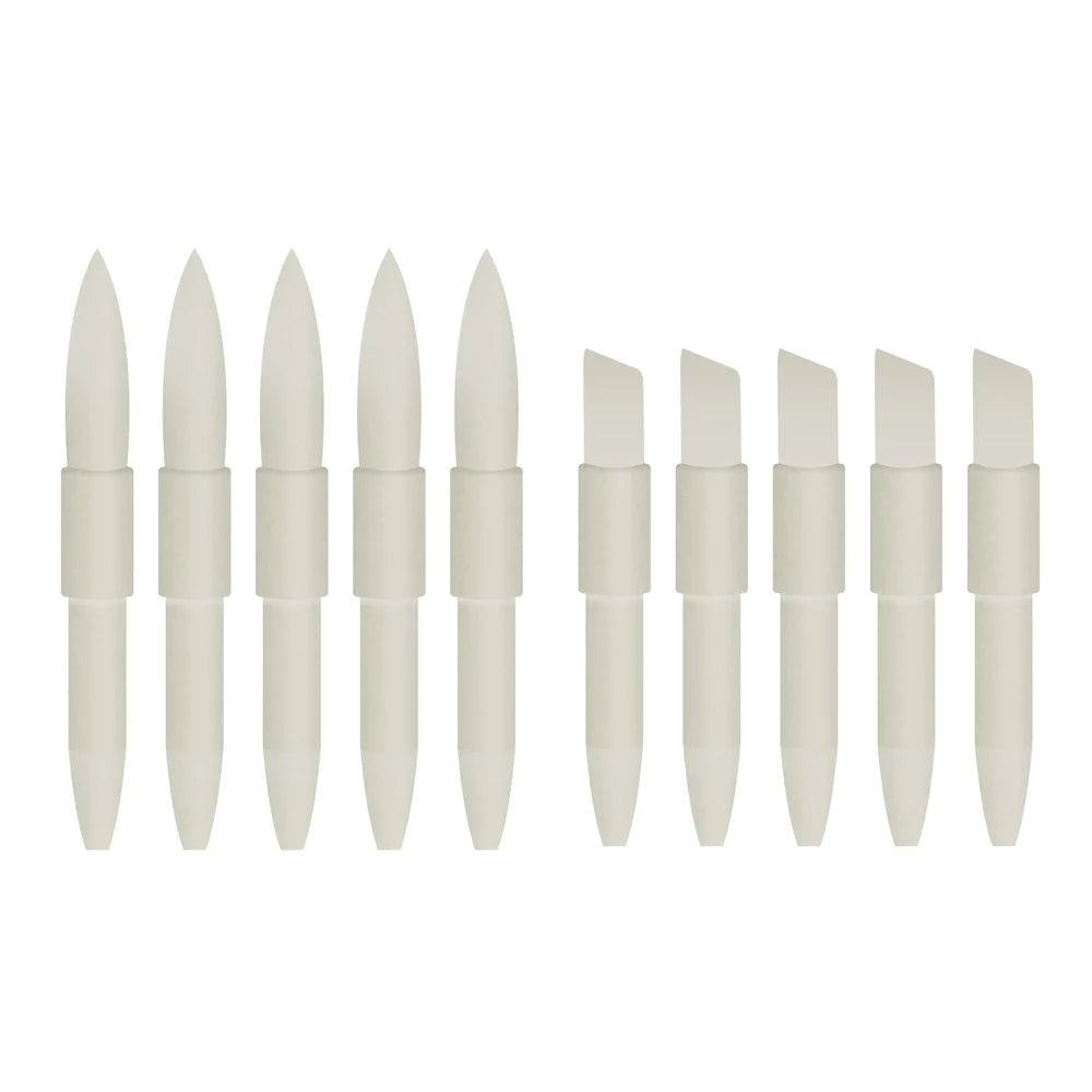 Couture Creations - Twin Tip Ink Marker Replacement Tips (5 Flexible Brush Tips, 5 Firm Chisel Tips)