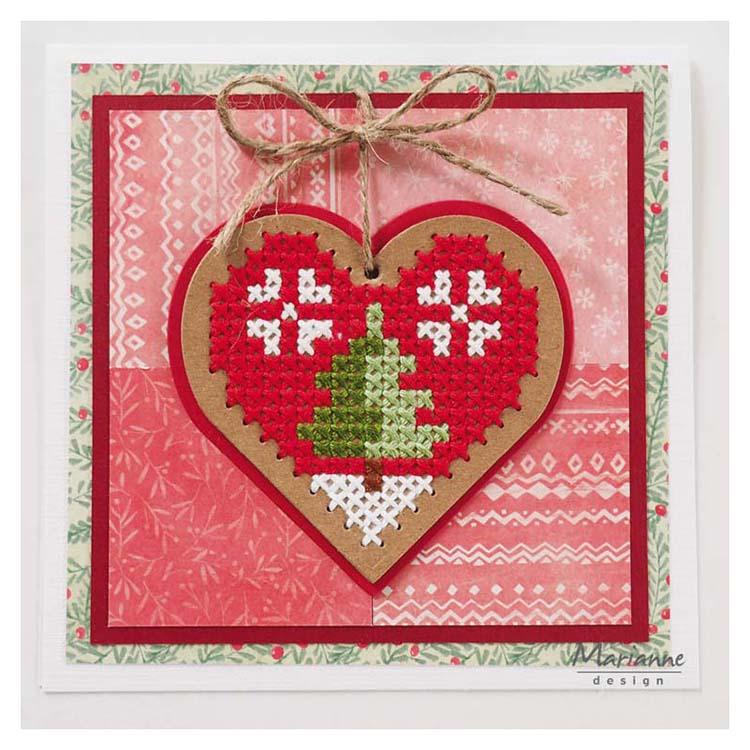 Marianne Design Craftables Cross Stitch Heart