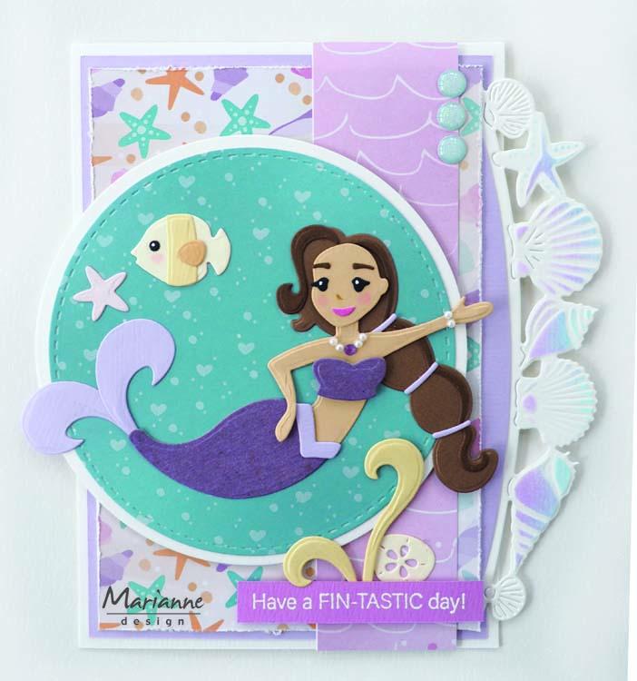 Marianne Design Clear Stamps Mermaid sentiments by Marleen