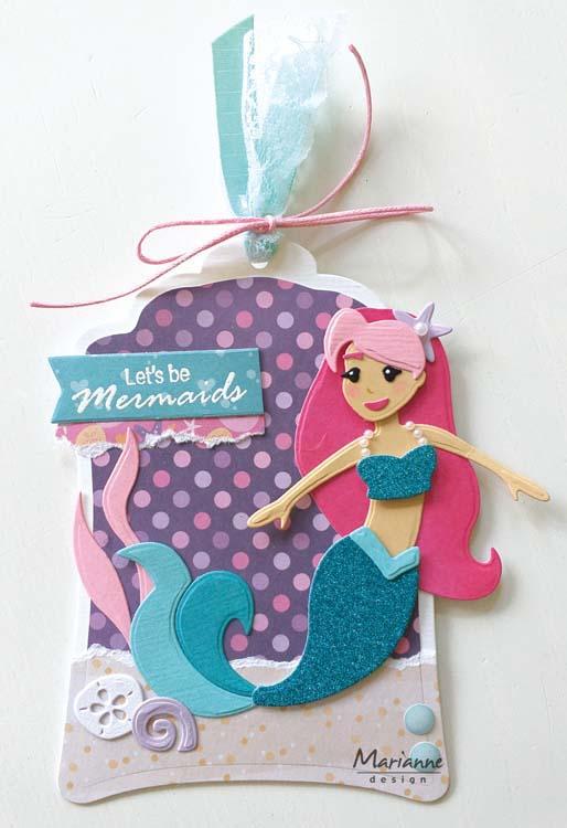 Marianne Design Clear Stamps Mermaid sentiments by Marleen