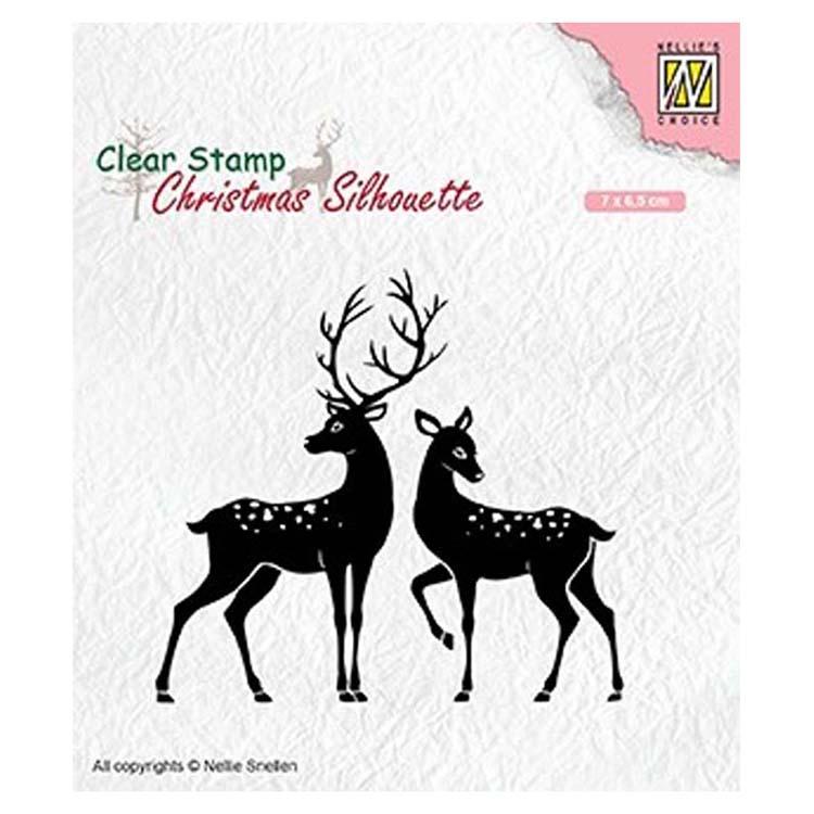 Nellie's Choice Clear Stamp Christmas Silhouette Deer