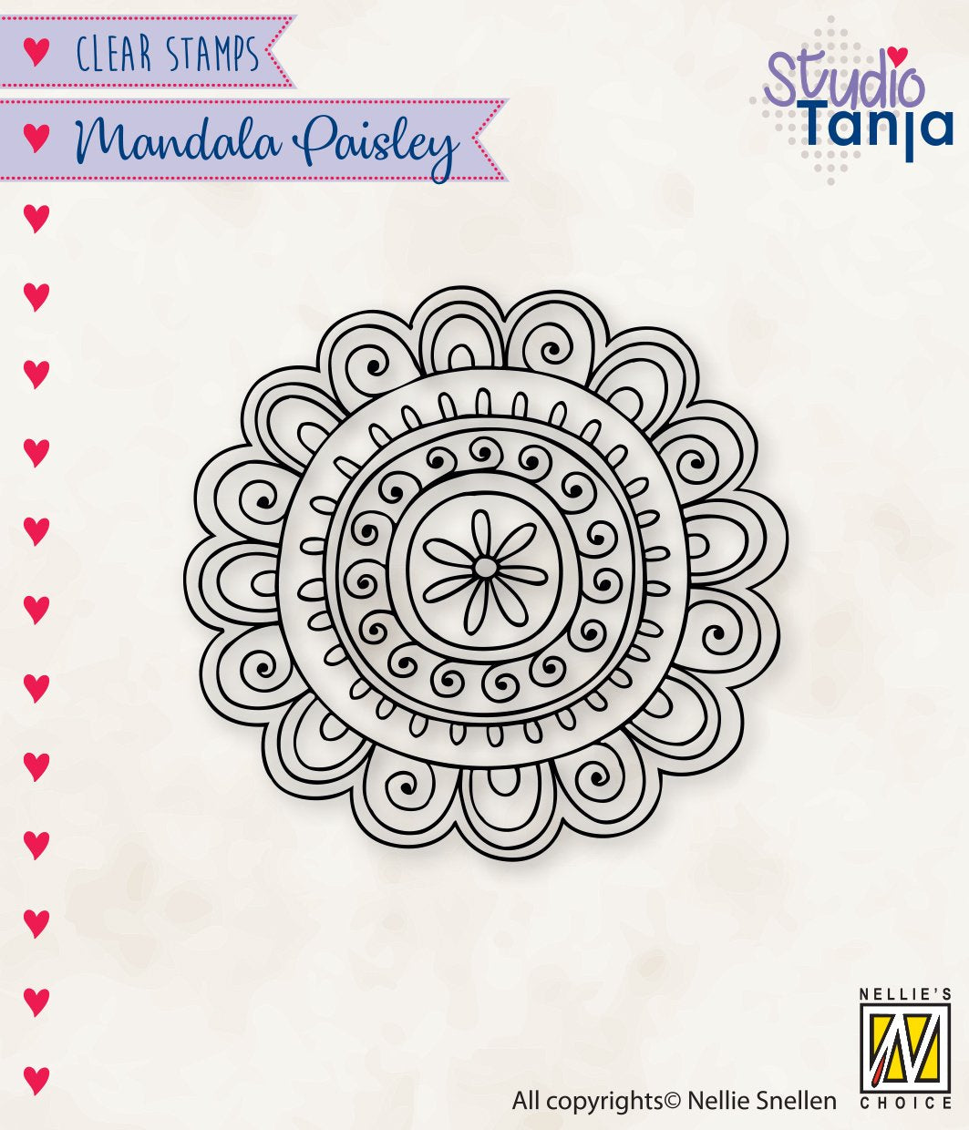 Nellie's Choice Clear Stamp Mandalas Paisley Flower