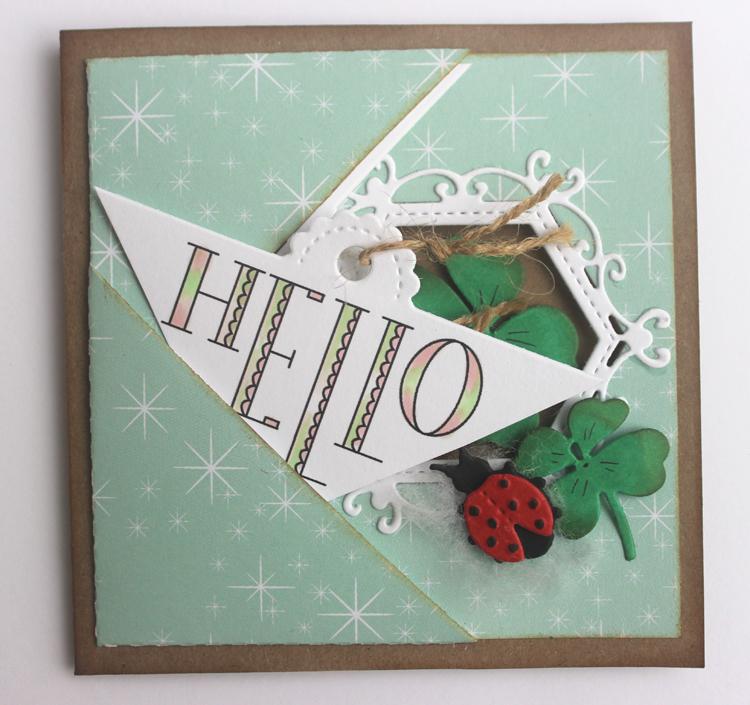 Joy Crafts Cut & Emboss Die & Stamp Set - Scroll Corner with Text