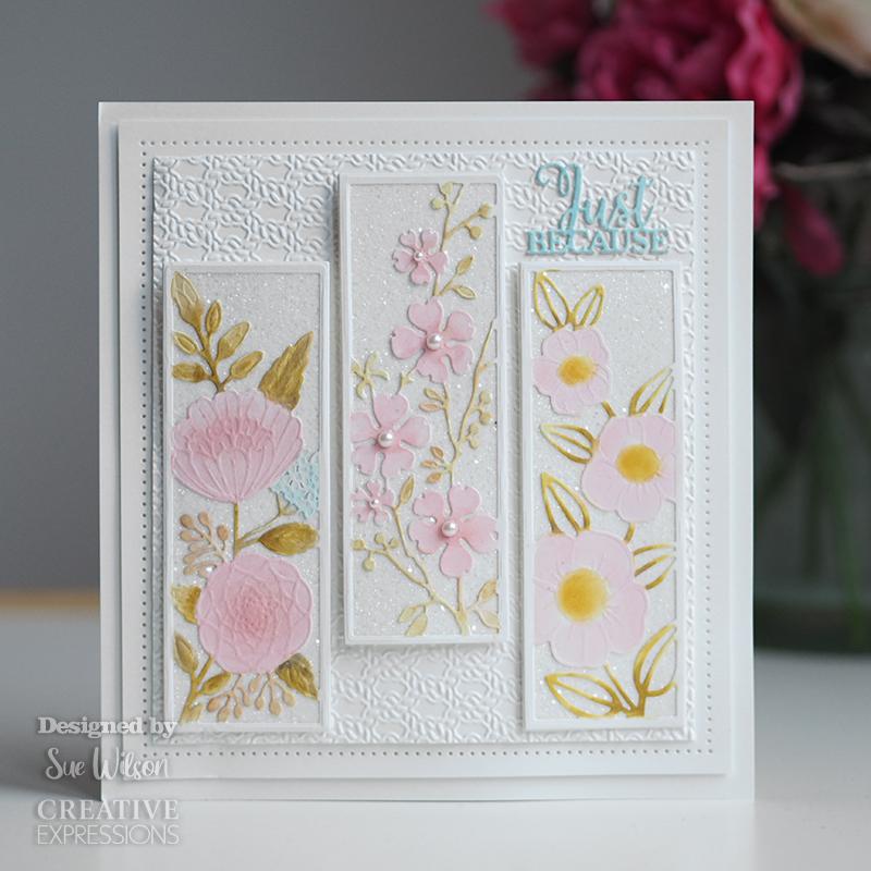 Creative Expressions Sue Wilson Floral Panels Peony Craft Die