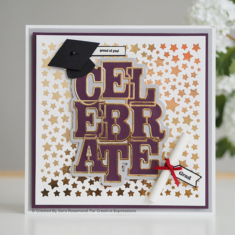 Sue Wilson Big Bold Words Celebrate Craft Die & Stamp Set