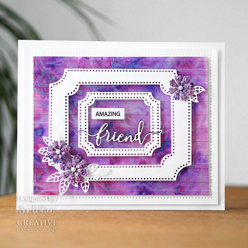 Creative Expressions Sue Wilson Bold Shadowed Sentiments Friend Craft Die and Stamp Set