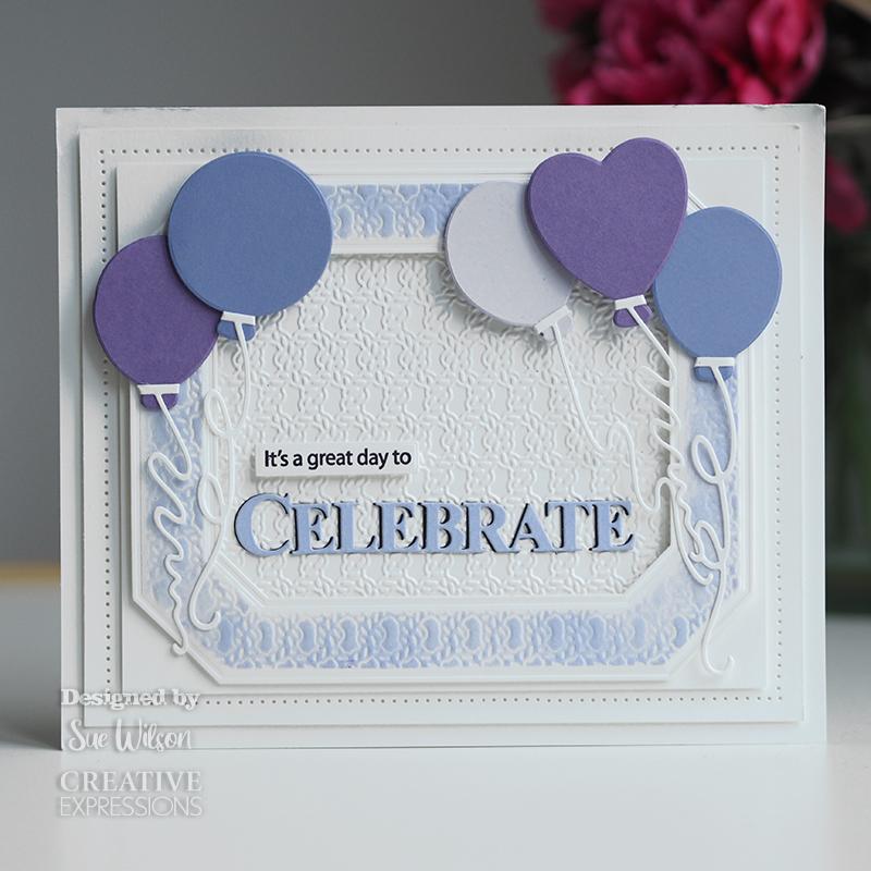 Creative Expressions Sue Wilson Celebrate Craft Die & Stamp Set